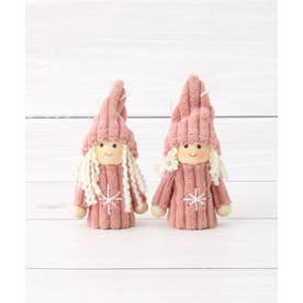 ◆【クリスマス】オーナメントセット コーデュロイドール （ピンク(972)）