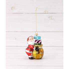 ◆【クリスマス】プラ サンタオーナメント （ゴールド(907)）
