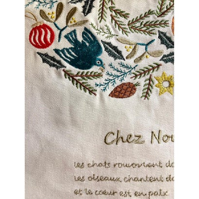 ◆【クリスマス】松尾ミユキ 刺繍タペストリー （アイボリー(904)）｜詳細画像