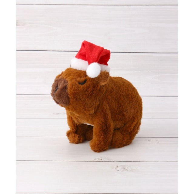 ◆【クリスマス】カピバラ サンタ （ブラウン(943)）