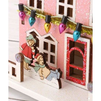 ワンズテラス one'sterrace ◆【クリスマス】ウッドデコレーション ハウス （ピンク(972)）｜詳細画像