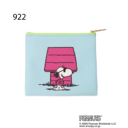 ◆SNOOPY フラットニットポーチ （グリーン(922)）｜詳細画像