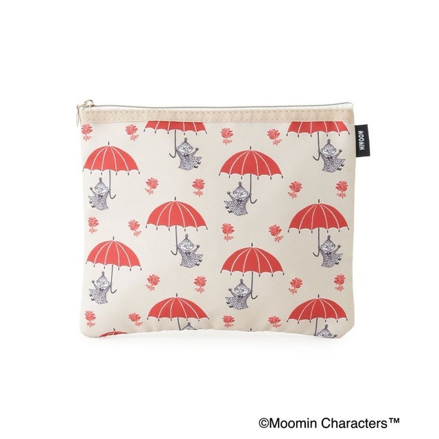 ◆MOOMIN フラットポーチ UMBRALLA （ベージュ(952)）