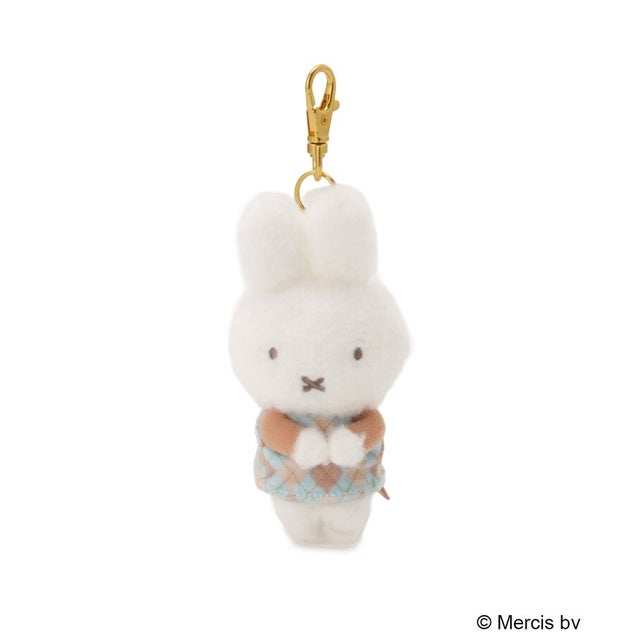 ◆Dick Bruna miffy ちょっこりさんキーチャーム （ブルー(993)）