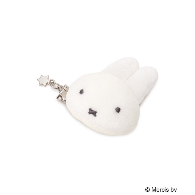 ◆Dick Bruna miffy ベロア前髪クリップ 1P （ホワイト(901)）