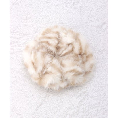 ◆シュシュ アニマルファー （アイボリー(904)）｜詳細画像