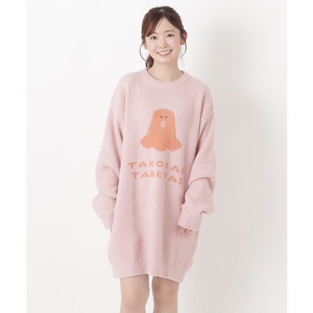 ◆【あったか】ヤミーニット ルームワンピース （ピンク(972)）