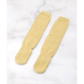 【あったか】モコモコ ソックス 先丸ロング丈 （イエロー(932)）
