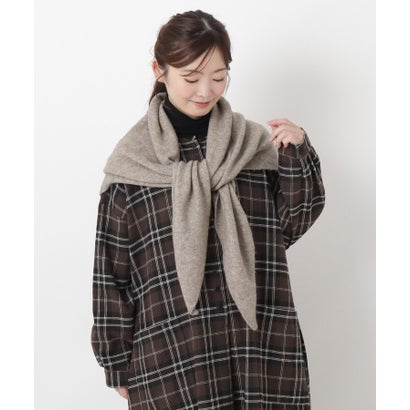 ◆【リンネル10月号掲載】三角ニット もっちりメランジストール （ベージュ(952)）｜詳細画像