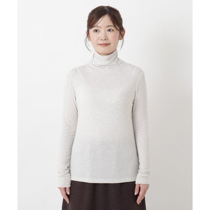 ◆【リンネル10月号掲載】ウール混タートルネックプルオーバー （グリーン(922)）｜詳細画像