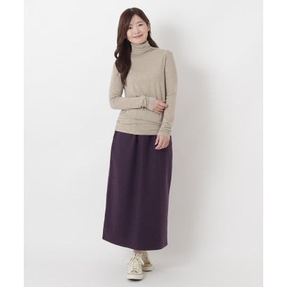 ◆【リンネル10月号掲載】ウール混タートルネックプルオーバー （ボルドー(964)）｜詳細画像