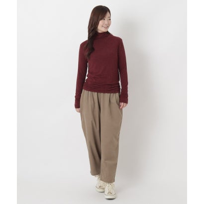 ◆【リンネル10月号掲載】ウール混タートルネックプルオーバー （ボルドー(964)）｜詳細画像