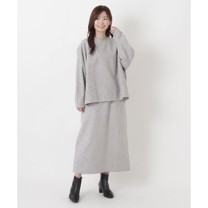 ◆【リンネル10月号掲載】起毛ニットソースカート （ブラウン(943)）｜詳細画像