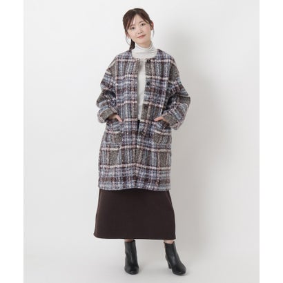 ◆【リンネル10月号掲載】ブークレーノーカラーコート （ベージュ(952)）｜詳細画像