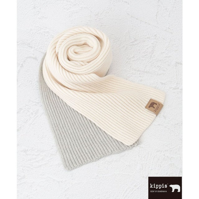 ◆【あったか】Kippis キッピス もちもちニット差し込みマフラー （オフホワイト(903)）