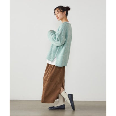 オニギリ ONIGIRI 【セットアイテム】キーネックニット＋Tシャツ （グレー）｜詳細画像