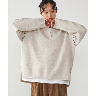 オニギリ ONIGIRI 【セットアイテム】キーネックニット＋Tシャツ （ミント）｜詳細画像