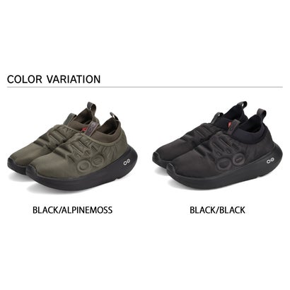 スニーカー スリッポン メンズ 厚底 OOmy Thermo Zen カーキ ブラック 黒 2001150149262 （BLACK/BLACK）｜詳細画像