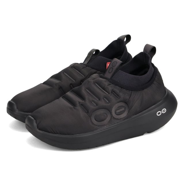 スニーカー スリッポン メンズ 厚底 OOmy Thermo Zen カーキ ブラック 黒 2001150149262 （BLACK/BLACK）