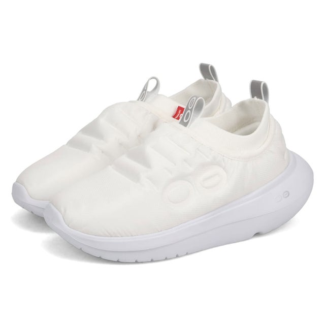 スニーカー スリッポン レディース 厚底 OOmy Thermo Zen ブラック ホワイト 黒 白 2001160052262 （WHITE/WHITE）