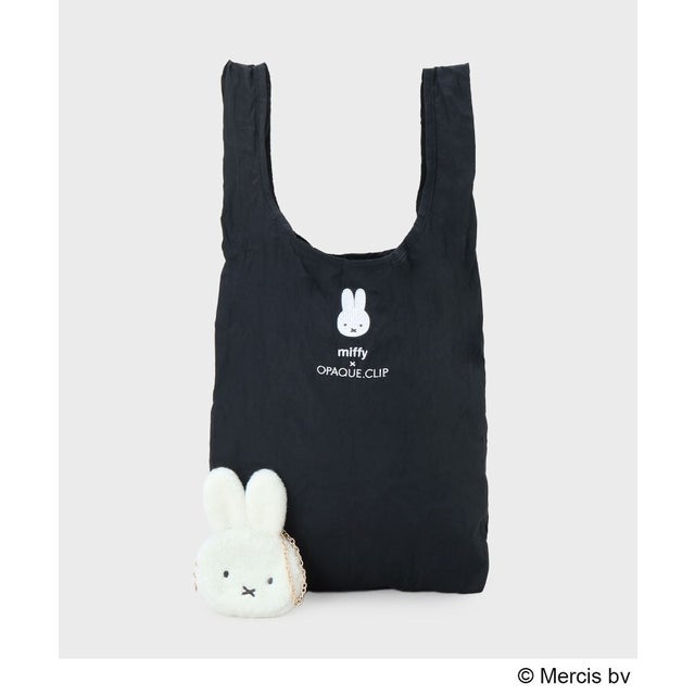 ◆【miffy】エコBAG入りフェイスチャ （ブラック(019)）