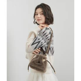 【2WAY】フェイクファー巾着ミニショルダーバッグ （モカブラウン(042)）
