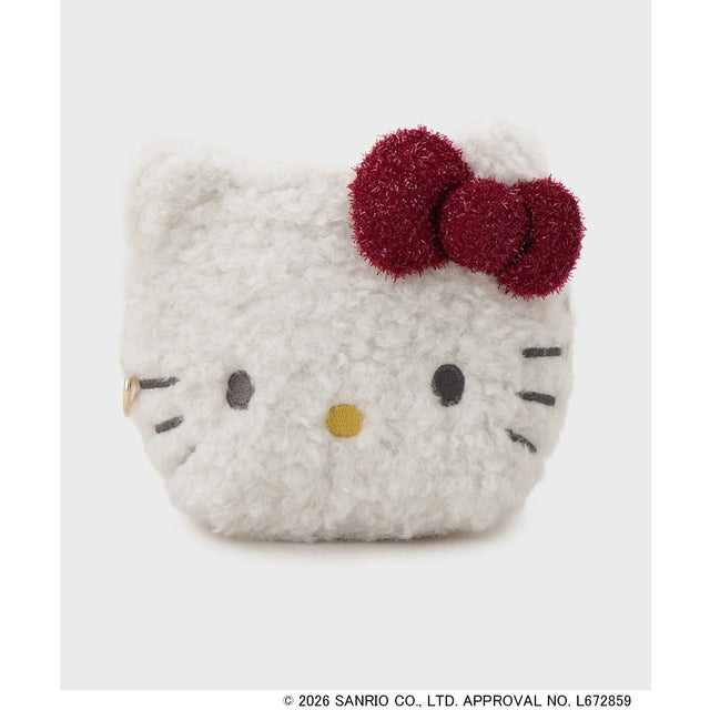 ◆【kitty】キティフェイスシェルポーチ （オフホワイト(003)）