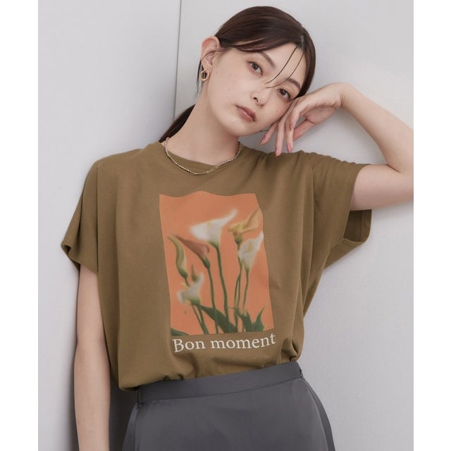 フォトプリントドルマンTシャツ【洗濯機OK】 （モカブラウン(042)）