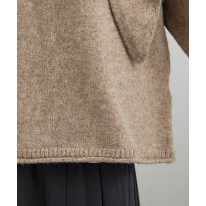 オペーク ドット クリップ OPAQUE.CLIP ストール付き 起毛ミドルゲージクルーニット【洗濯機OK】 （レッド(062)）｜詳細画像