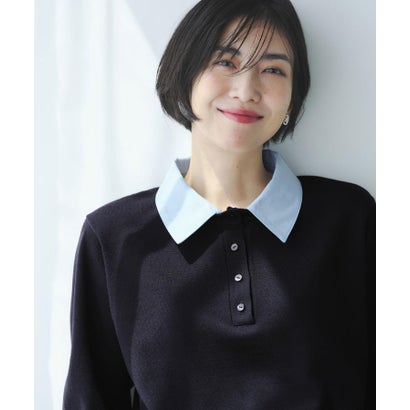 オペーク ドット クリップ OPAQUE.CLIP レース襟／シャツ襟取り外し可 2WAYニット【洗濯機OK】 （オフホワイト(103)）｜詳細画像