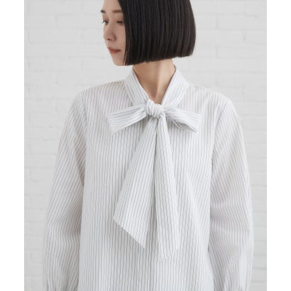 オペーク ドット クリップ OPAQUE.CLIP ボウタイシャツブラウス【洗濯機OK】 （サックスブルー(090)）｜詳細画像