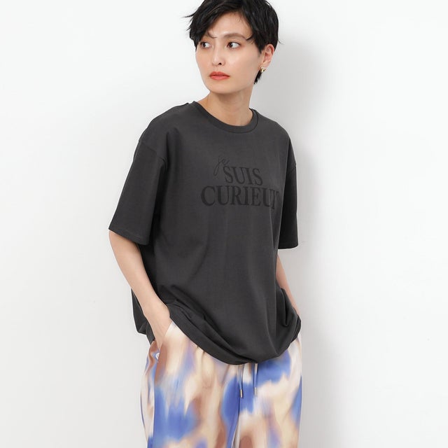 
                    UV プリントロゴTシャツ【洗濯機洗い可】 （チャコールグレー(014)）