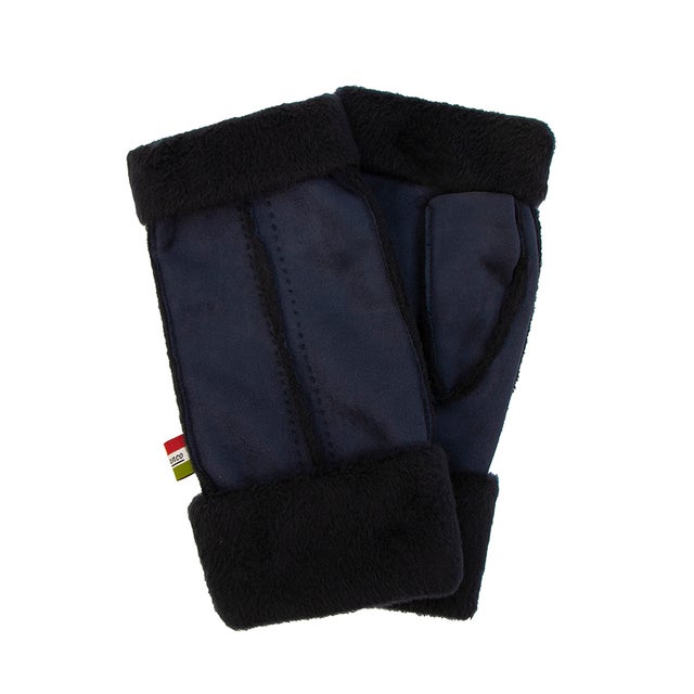 裏起毛ムートン風フィンガーフリー手袋 （NAVY）