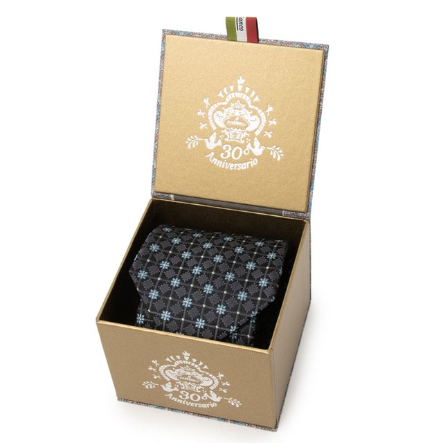 ネクタイ30th Anniv BOX 小紋 （グレー）