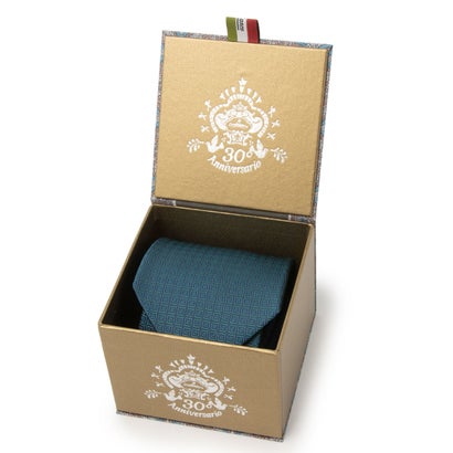 ネクタイ30th Anniv BOX ソリッド （ターコイズ）｜詳細画像