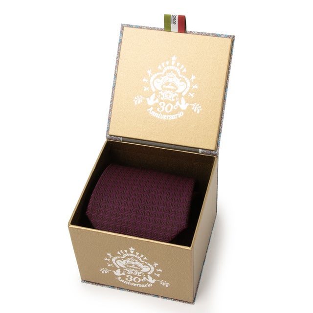 ネクタイ30th Anniv BOX ソリッド （ワイン）