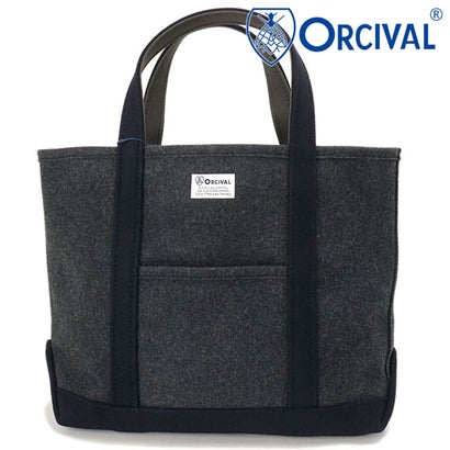 HEAVY MELTON TOTE BAG MEDIUM TOP-CHARCOAL/NAVY [#OR-H0240-HML] （TOP-CHARCOAL/NAVY）｜詳細画像