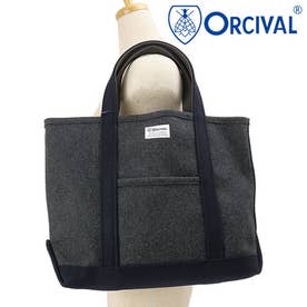 HEAVY MELTON TOTE BAG MEDIUM TOP-CHARCOAL/NAVY [#OR-H0240-HML] （TOP-CHARCOAL/NAVY）