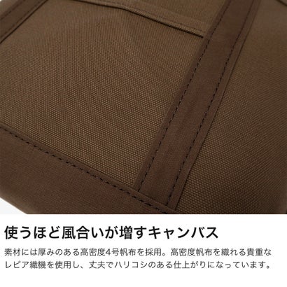 トートバッグ レディース メンズ A4 大きめ マチあり ブランド キャンバス トート バッグ 軽量 キャンバストートバッグ 横型 Tote Bag Mediu OR-H0284KWC （ECRU×CAMEL）｜詳細画像