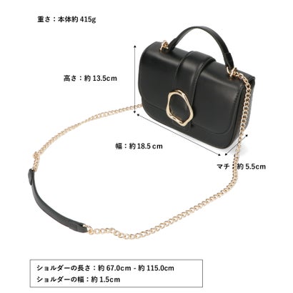 ミニフラップショルダーバッグ/BA-242（BLACK）｜詳細画像