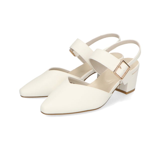 バックベルトパンプス/41180 （OFF-WHITE）