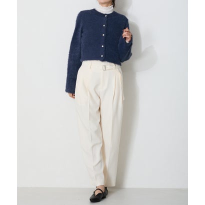 クロップドシャギーニットカーディガン（NAVY）｜詳細画像