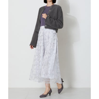 クロップドシャギーニットカーディガン（NAVY）｜詳細画像