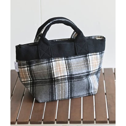 アールピーエス rps 起毛チェックミニトートBAG （ブラック2）｜詳細画像