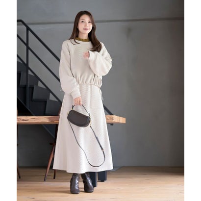 アールピーエス rps ふくれジャガードドロストプルオーバー＋スカートセットアップ （アイボリー2）｜詳細画像