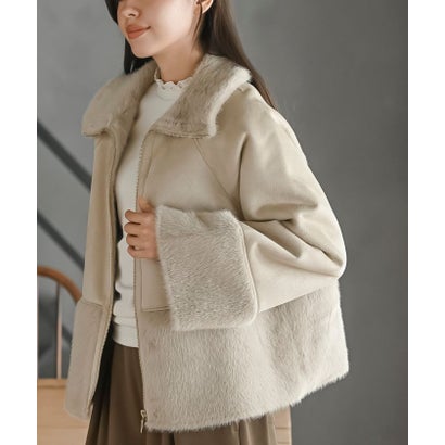 アールピーエス rps フェイクムートンステンカラーショートコート （モカ）｜詳細画像