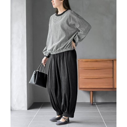 コーデュロイタックコクーンパンツ （モカ）｜詳細画像