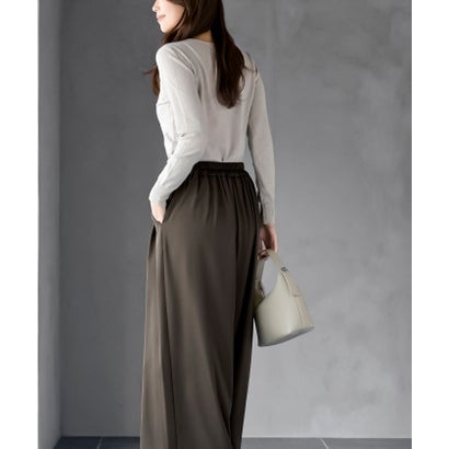 パール付きニットプルオーバー （ブラック）｜詳細画像