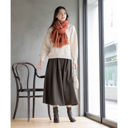 ハート刺繍ニットプルオーバー （杢グレー）｜詳細画像