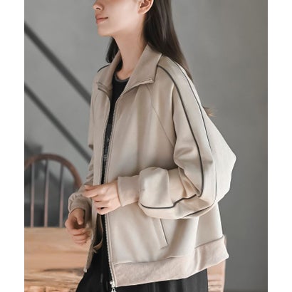 スエードポンチトラックジャケット （アイボリー）｜詳細画像